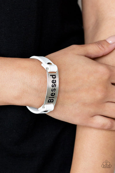 Count Your Blessings - White Wrap Bracelet